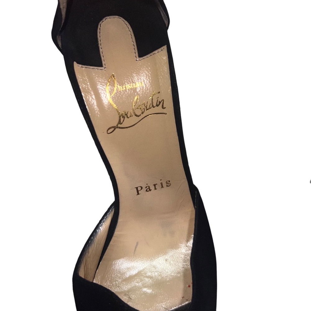 Christian Louboutin Black Peep-Toe Heels - Picture 10 of 11